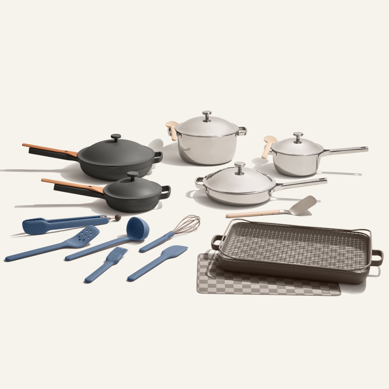 our-place-ProductThumbnail-ChefSet25Piece-TitaniumPerfectPot-TitaniumAlwayPan-TitaniumMiniPerfectPot-Chrome-LargeAlwaysPan-MiniAlwaysPan-BakersTrio-Char.jpg